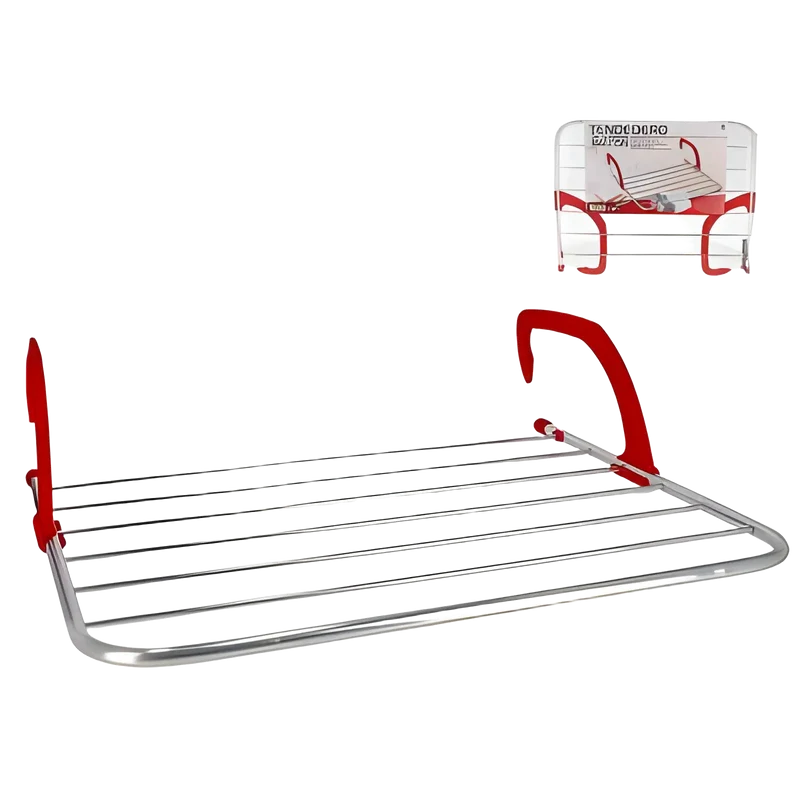 Tendedero de Ropa Plegable de Aluminio Karawan - Capacidad de 7m, Compacto 62x50x16.5 cm, Ligero y Fácil Instalación