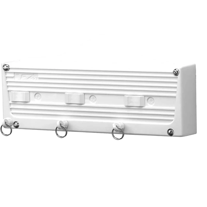 Tendedero de Pared Retráctil CUNCIAL TZ-S 3 Cuerdas (15m) - Plástico Blanco, Ideal Interior/Exterior, Compacto con Bloqueo Individual