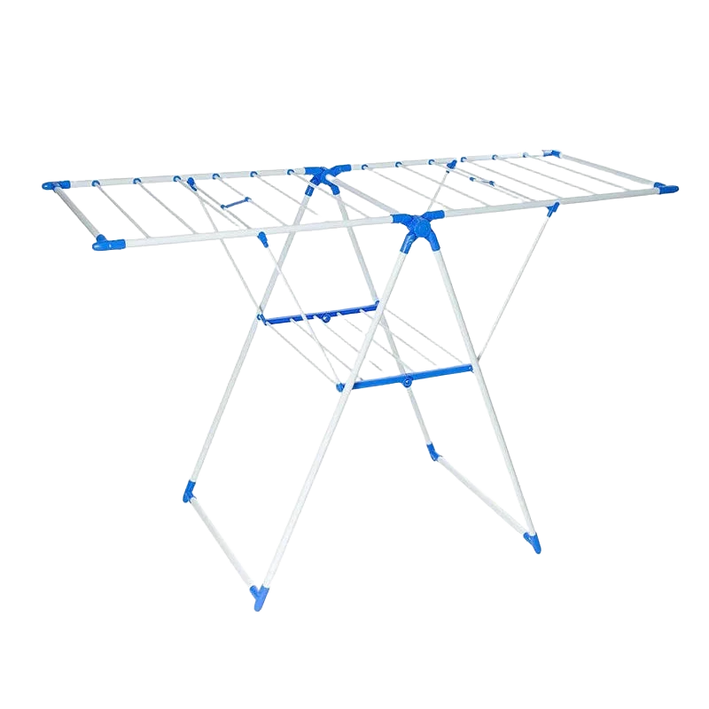 Tendedero de Ropa Plegable de Metal con Alas, Ajustable 3 Alturas, 155 x 60 cm, Acero Inoxidable, Ligero, Ahorra Espacio, Ideal para Secado Interior/E
