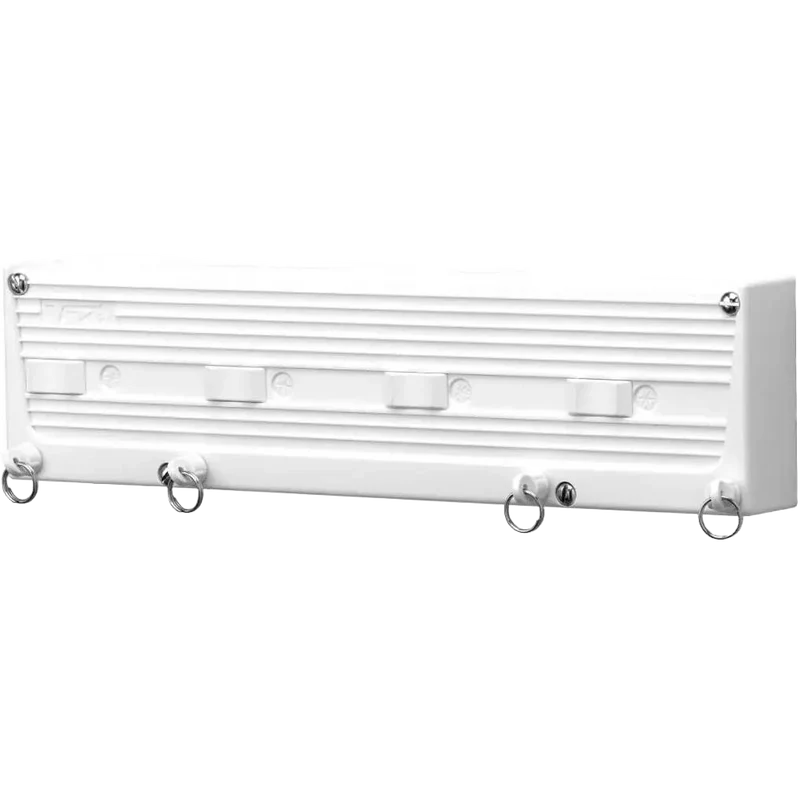 Tendedero de Pared Retráctil CUNCIAL TZ-S4 - 4 Cuerdas de 5m, 20m total, Bloqueo Individual, Compacto, Fabricado en España, Uso Interior/Exterior