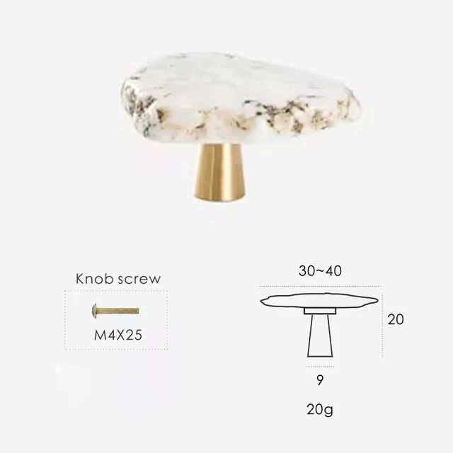 Luxe White Turquoise Stone Knob & Pull