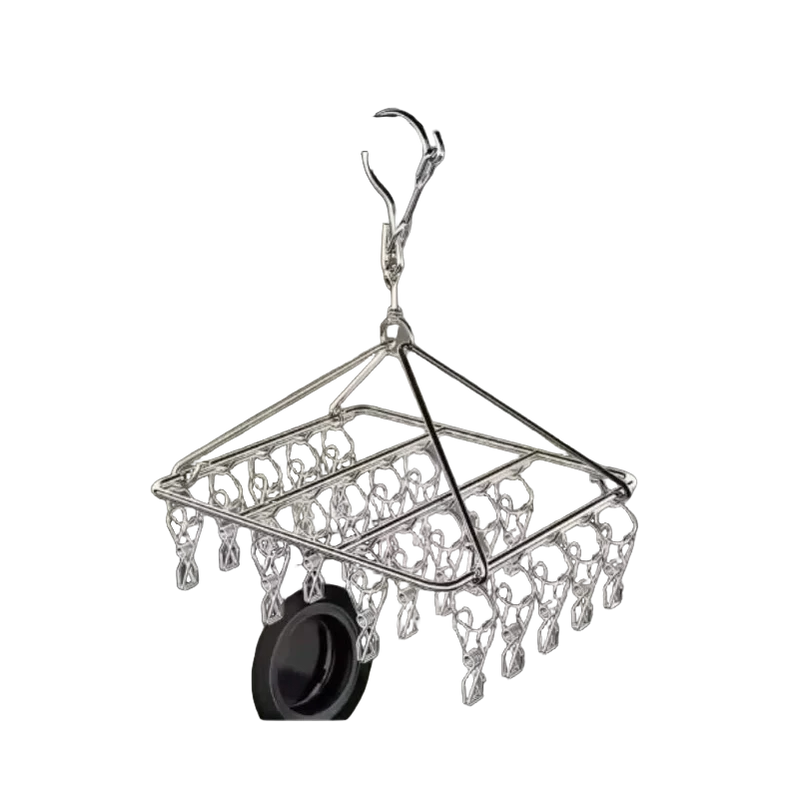 Cuerda de Ropa con 40 Pinzas de Acero Inoxidable Práctica y Retráctil - Neverdie Store
