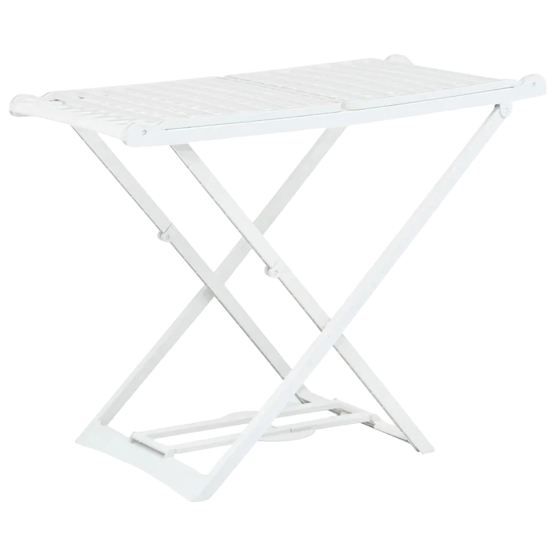 Tendedero de Ropa Plegable de Plástico vidaXL, blanco resistente con dimensiones 185x56x110 cm, plegable para fácil almacenamiento, adecuado para inte