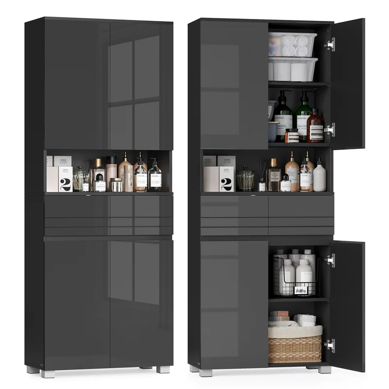 Mueble de baño con cajones y estantes regulables