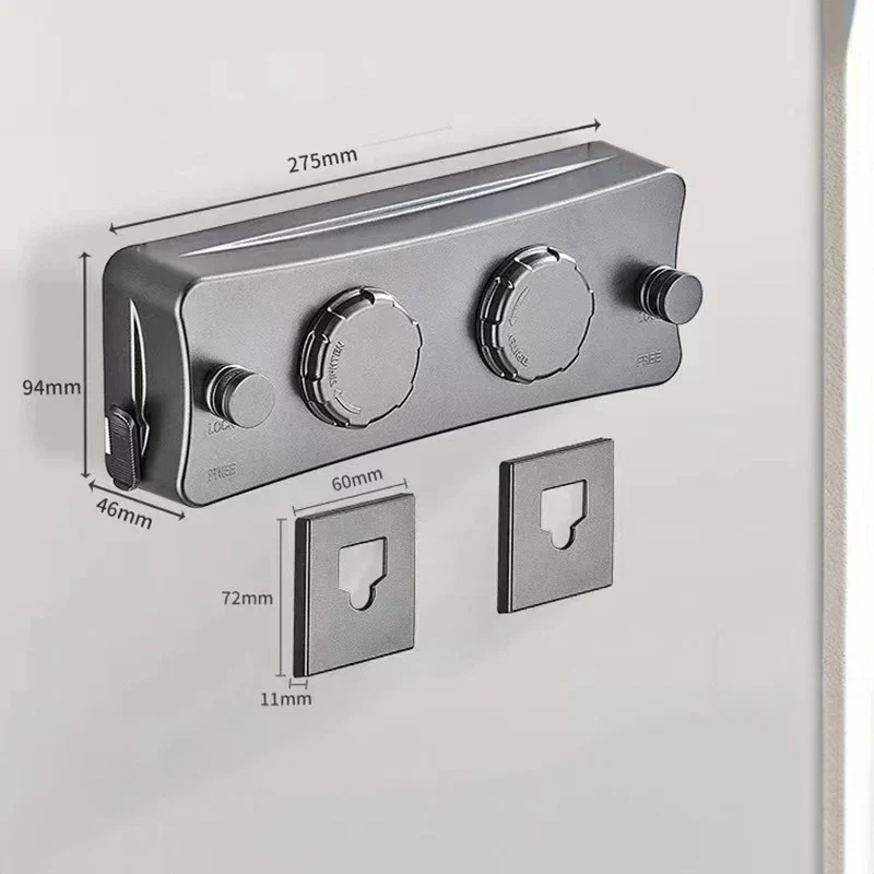 Tendedero de Ropa Retráctil de Acero Inoxidable, 5.1m, Montaje en Pared