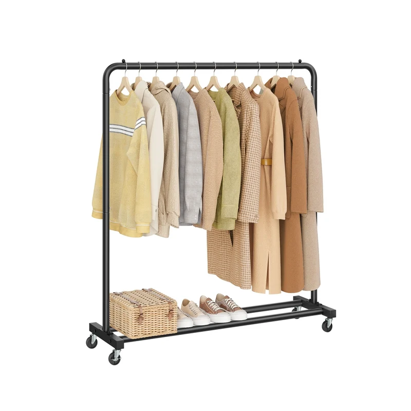 Perchero para ropa con ruedas y frenos ajustables