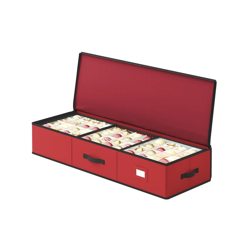 Caja de almacenaje para bolas de Navidad con separadores