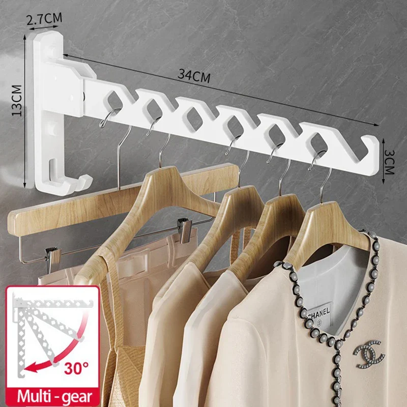 Tendedero de Pared Plegable con Cuerdas y Ángulo Ajustable - Secador de Ropa