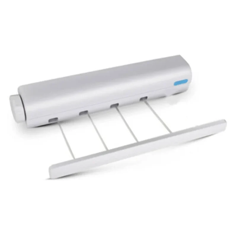 Tendedero de Ropa Retráctil Telescópico de Pared para Interior y Exterior