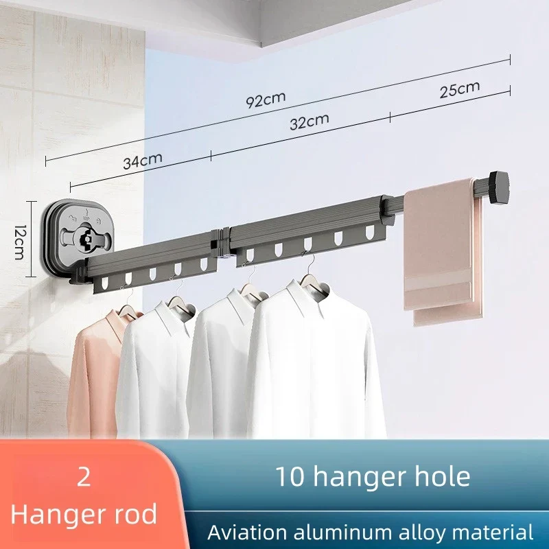 Tendedero de Ropa Plegable y Retráctil