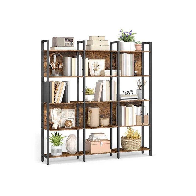 Librería de varios niveles estilo industrial para almacenamiento