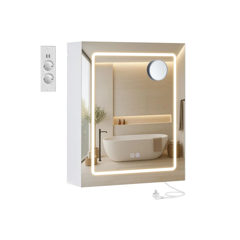 Kailyn Colección - Armario de baño con espejo LED y antivaho moderno