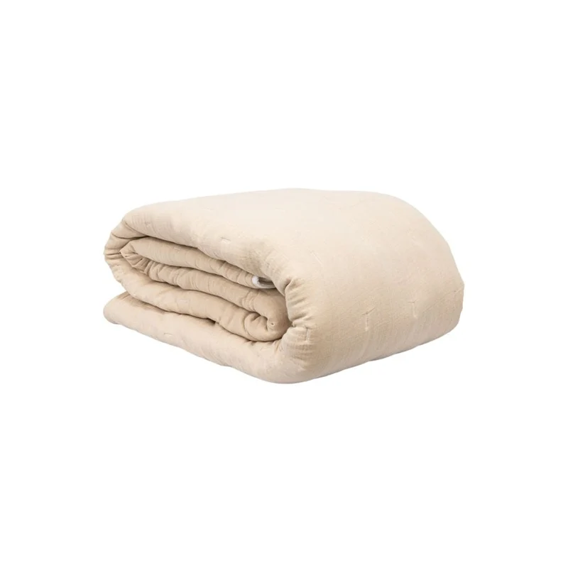 Cotton Duvet Quilt | 260x260cm Sand/White