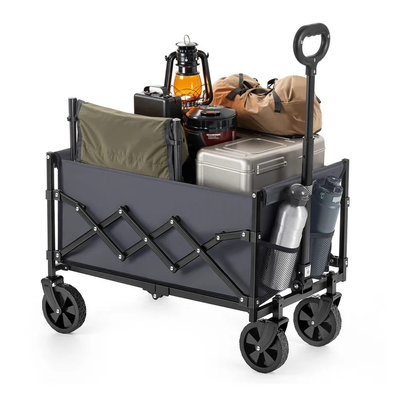 Carro de Mano Plegable para Transporte en Jardín Exterior
