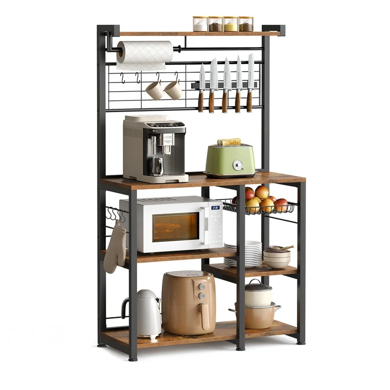 Estantería de Cocina Soporte para Panadería Cesta de Alambre Soporte de Papel