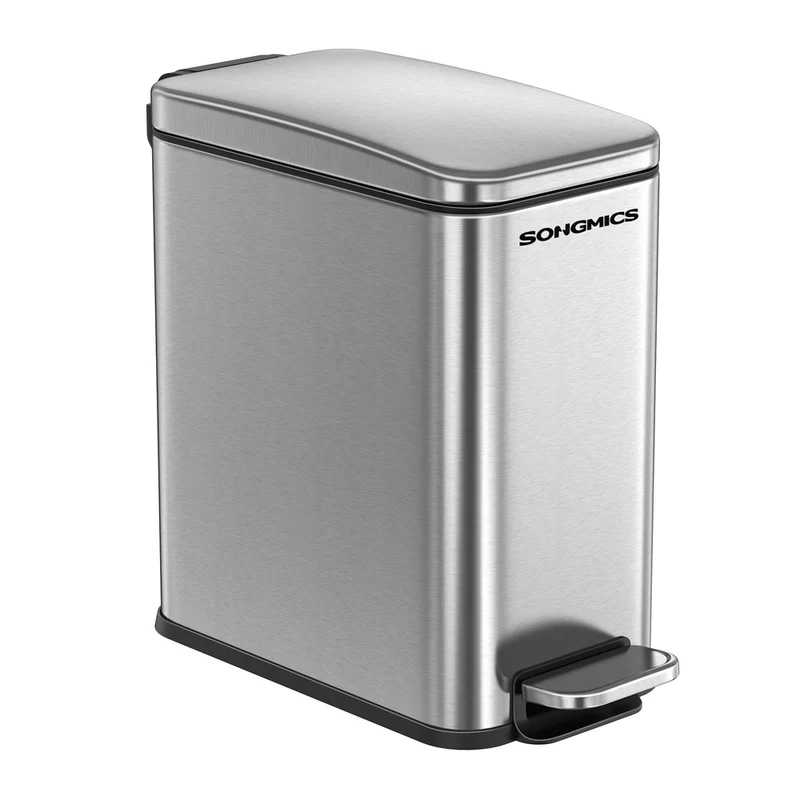 Cubo de Baño de 5 L con Tapa Acero