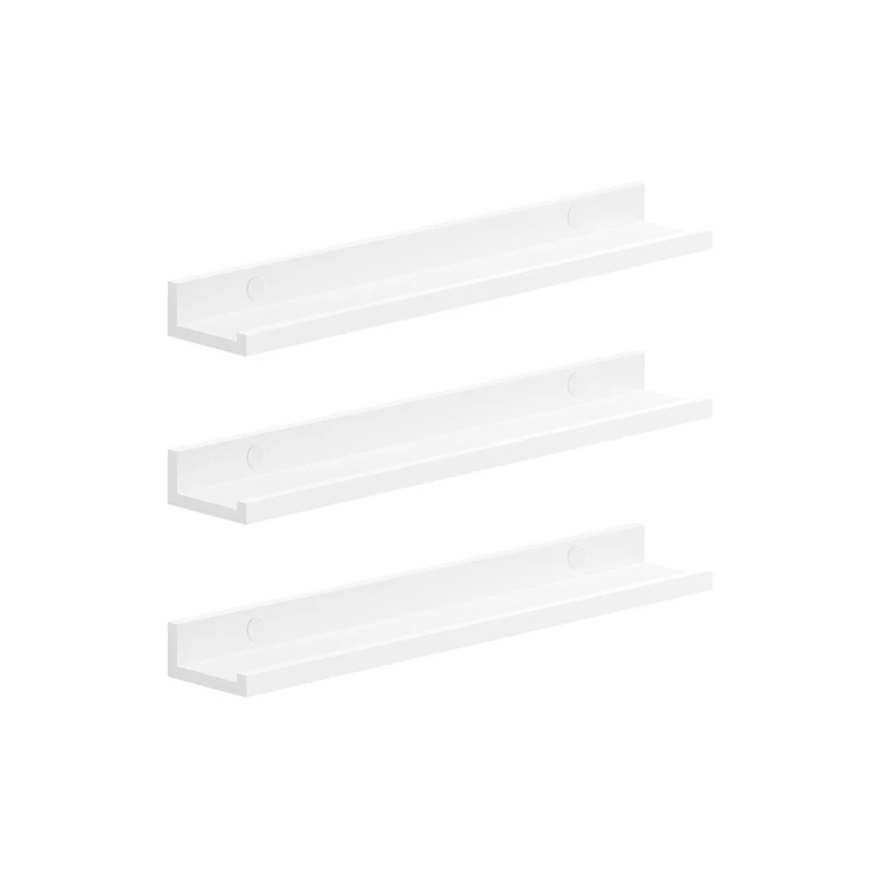 Juego de 3 Estantes de Pared 60 cm Blanco