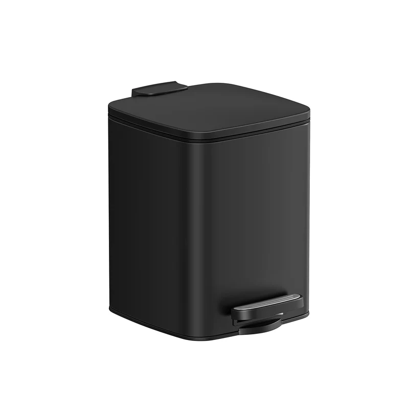 Papelera Baño Cubo de Basura de Baño Compacto con Pedal para Espacios Pequeños