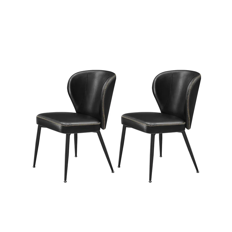 EKHO Colección - Silla de Comedor Moderno Siglo Medio Negro Tinta
