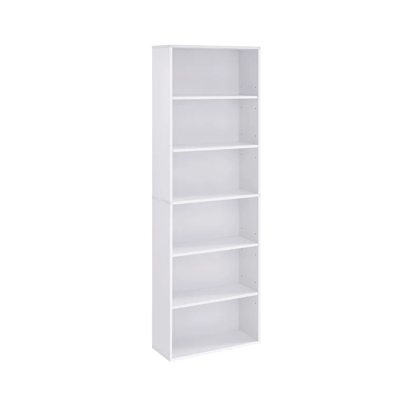 Librería Estantería de 6 Niveles 24 x 60 x 178,5 cm Blanco