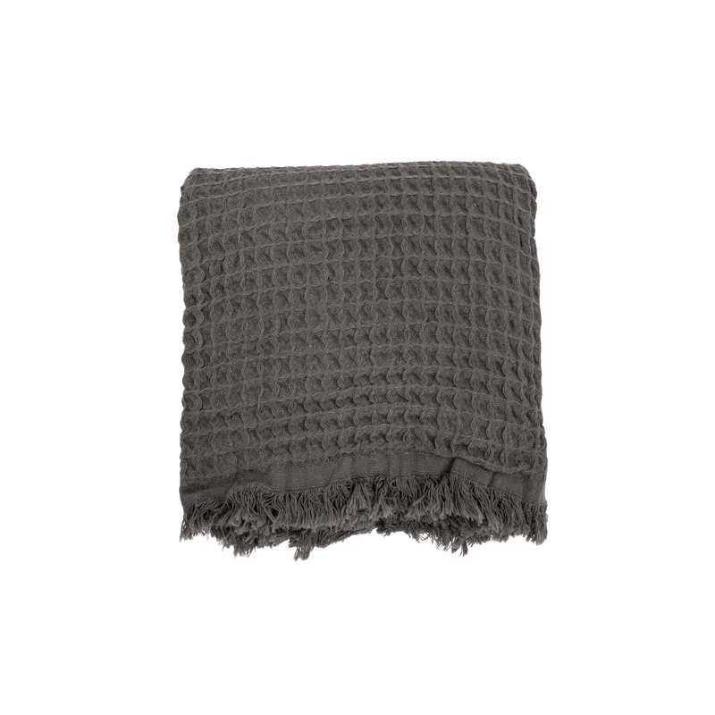 Fouta Waffle Towel | Dark Grey 85x210cm