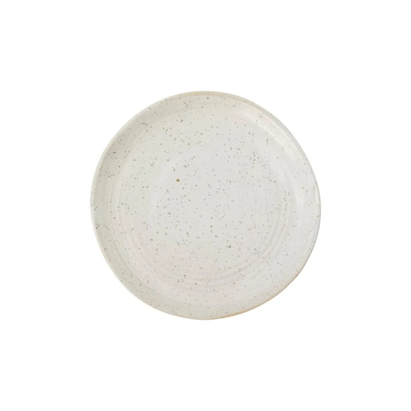 Pion Stoneware Cake Plate | White/Grey 16.5x2.5cm