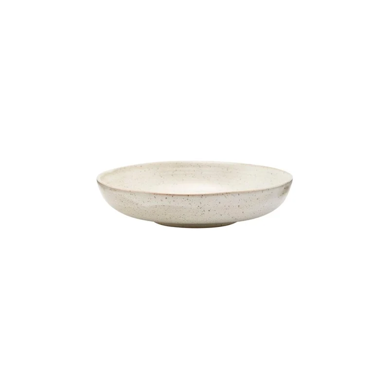 Pion Stoneware Bowl | White/Grey 19x4cm