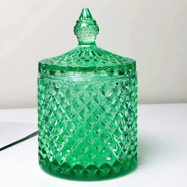 Empress Colored Glass Jars with Lid