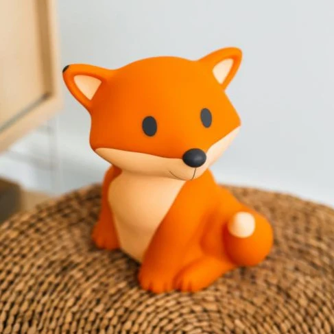 ATELIER PIERRE - Noćno svjetlo LED sa USB Foxom Cesar velika narandžasta