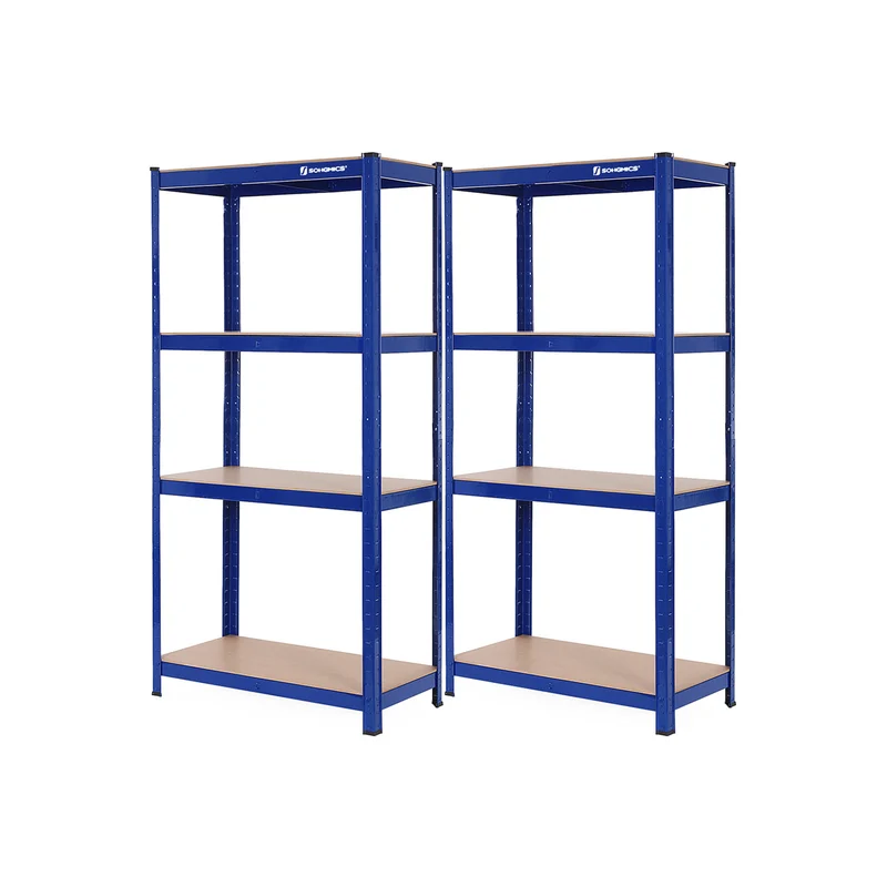 Estantería Pesada de 4 Niveles Azul