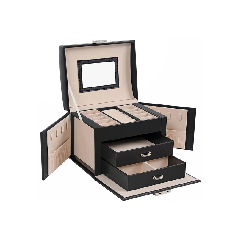 Caja de Joyería Portátil con Cerradura
