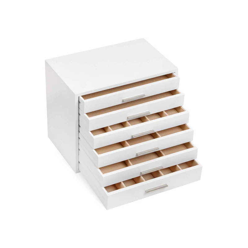 Caja de Joyas de Madera Blanco