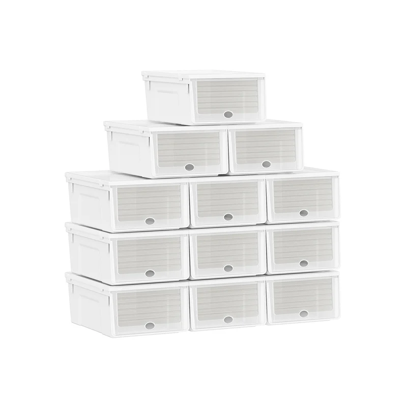 Cajas de Plástico para Zapatos Blanco