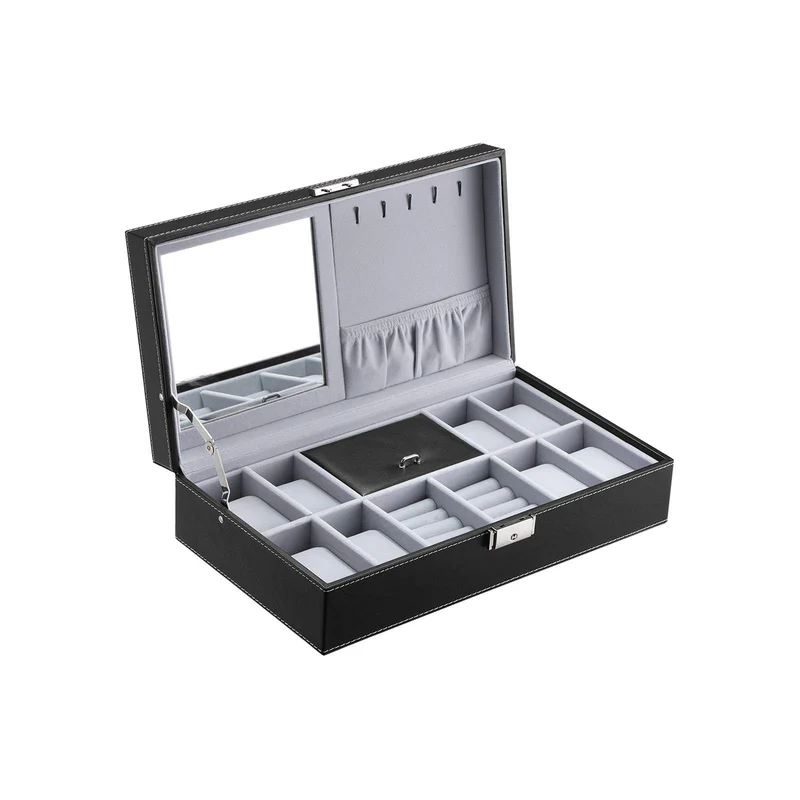 Caja De Reloj Con Cerradura Negra