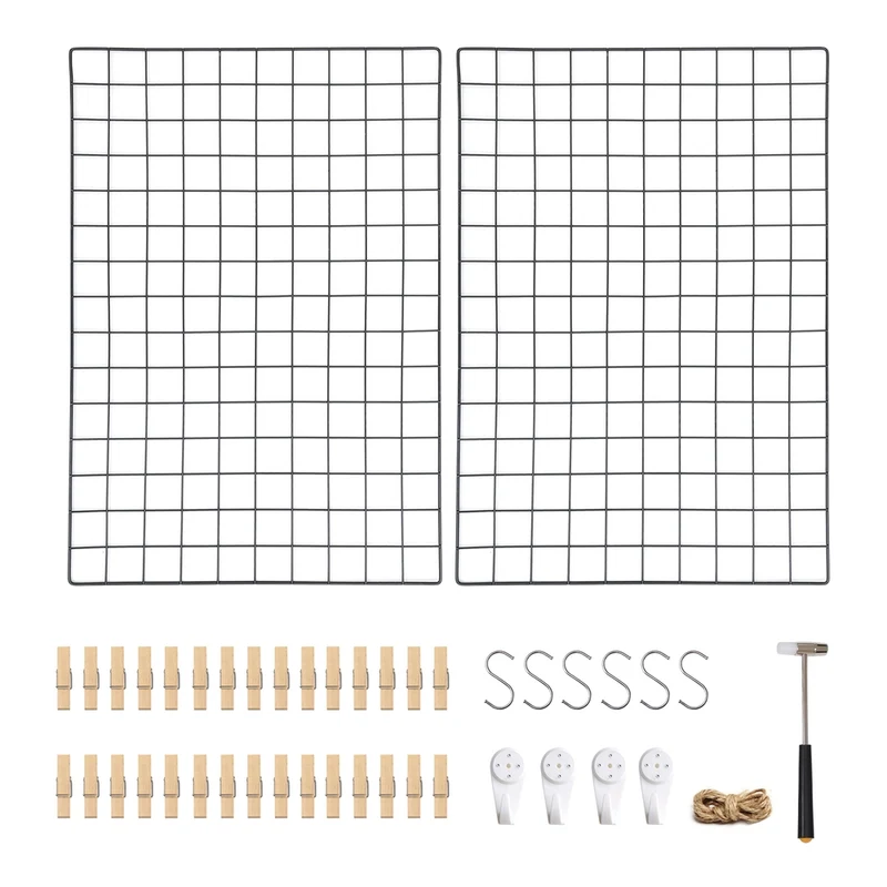 Paneles de Malla para Foto Decoración de Pared Metálica Múltifuncional Bricolaje