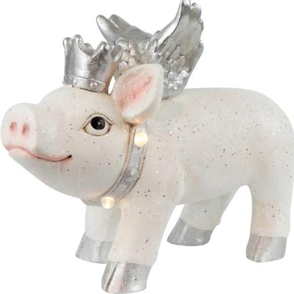 HOFF INTERIEUR - LED figura Glory Pig bijela stoji