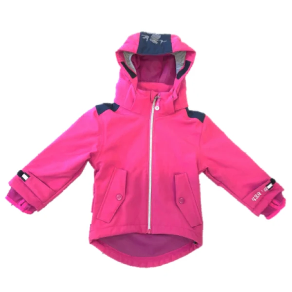 XS Exes - Dječija soft shell jakna sa reflektorima boje fuksije