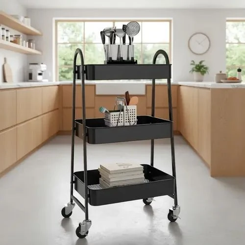 CARRITO ORGANIZADOR TRES NIVELES METAL HU-TC-26