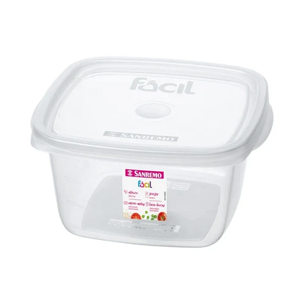 HERMETICO CUAD PLASTICO SANREMO 800ML