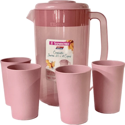 JARRA 2L + 4 VASOS 270ML