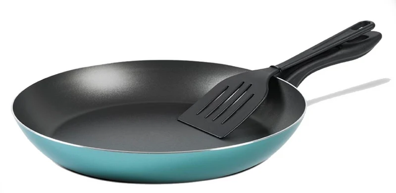 SARTEN DE TEFLON 26 CM CON ESPATULA CHILLI TURQUES