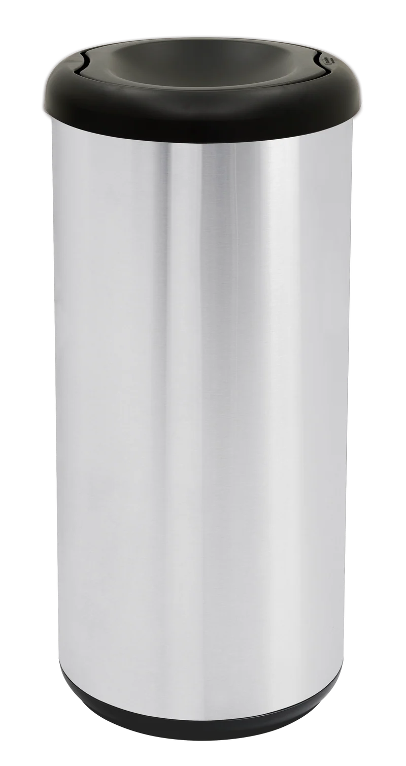 BASURERO INOX CAP. SEL. BASCULANTE 40 LTS. NEGRO