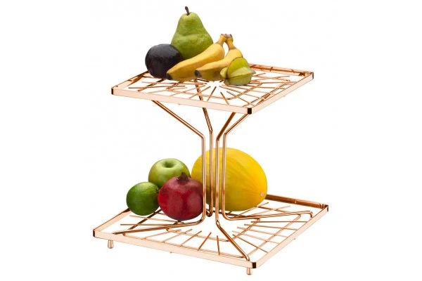 FRUTERO CUADRADO DOBLE-ROSE GOLD