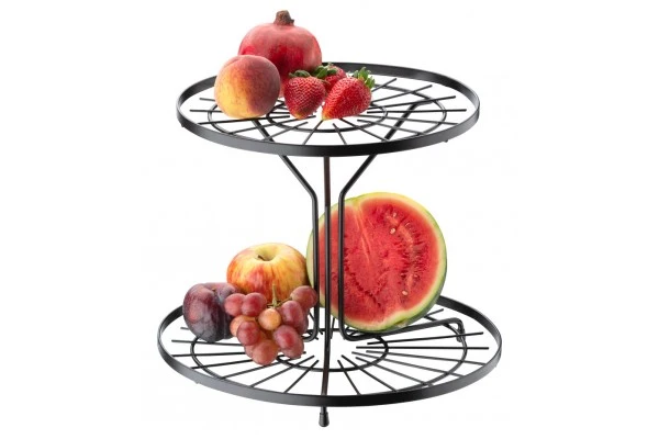 FRUTERO REDONDO DOBLE-NEGRO MATE