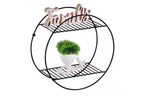 ESTANTE DE PARED DECORATIVA - NEGRO MATE