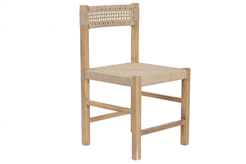 SILLA PINO YUTE 45X45X82 NATURAL MARRON CLARO
