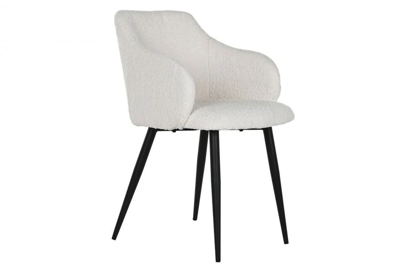 SILLA METAL POLIESTER 50X55X88 TEDDY BLANCO