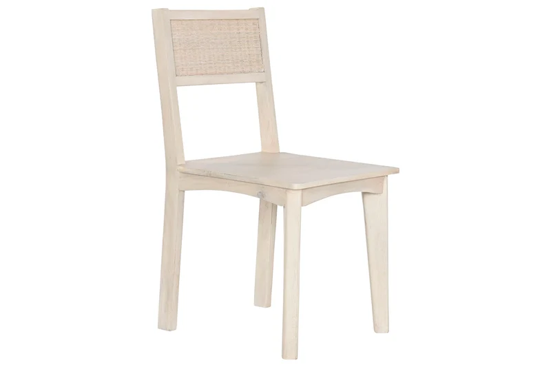 SILLA MANGO RATAN 45X45X85 BLANCO ROTO