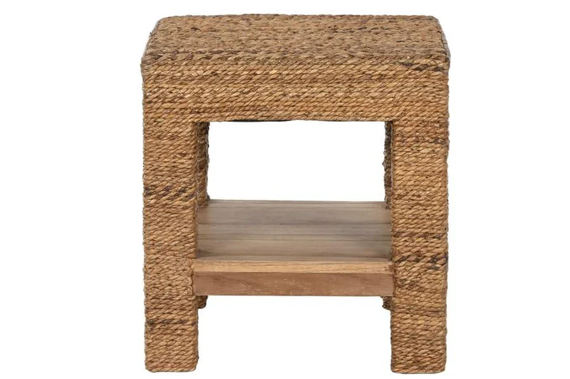 MESITA AUXILIAR FIBRA TECA 40X40X40 NATURAL