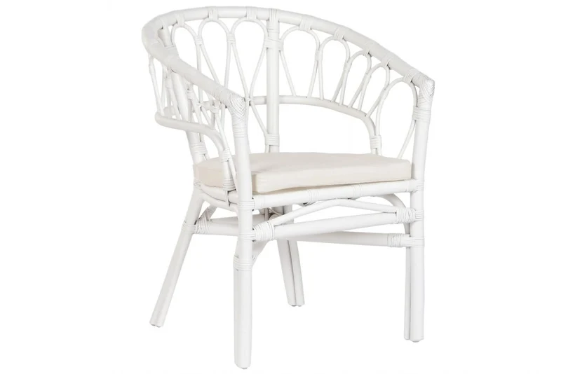 SILLA RATAN POLIESTER 50X56X77 BLANCO